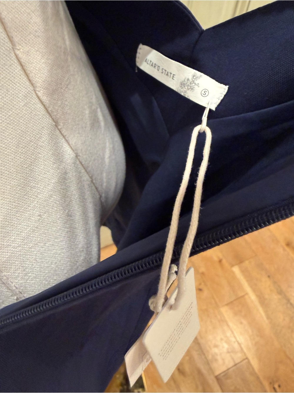 Altar'd State Navy Backless A-Line Mini Dress - Picture 6 of 7